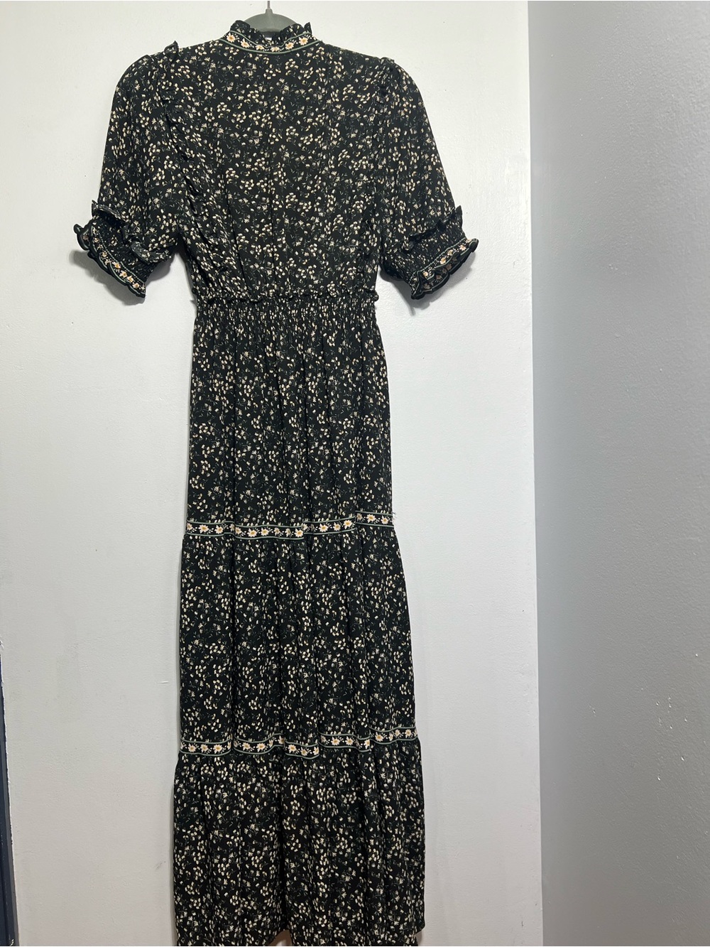 Max Studio Black Floral Tiered Maxi Dress - Picture 2 of 15